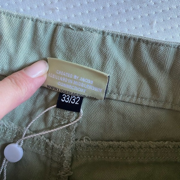 Liquid Lagoon Men's Canvas Denim Jean Green Patchwork Carpenter Colorblock Pants - Picture 7 of 10